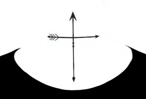 Generate Dark Black Arrow Tattoo For Neck tattoo idea