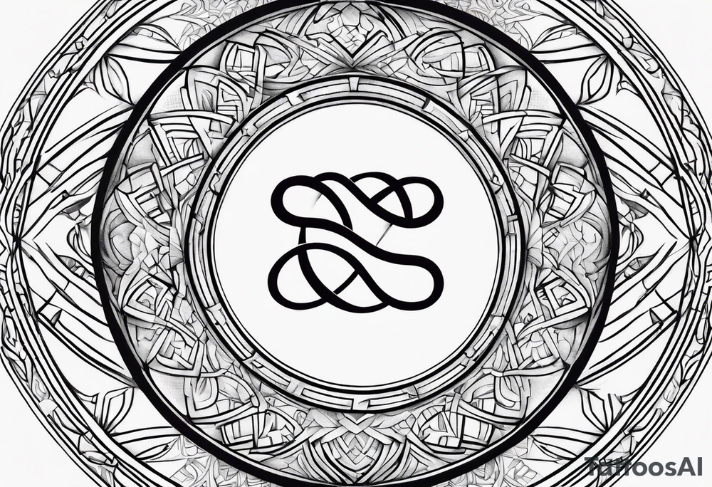 Infinity symbol with p d tattoo idea