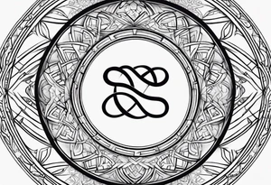 Infinity symbol with p d tattoo idea