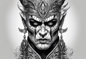 scary nemesis trying to kill tattoo idea