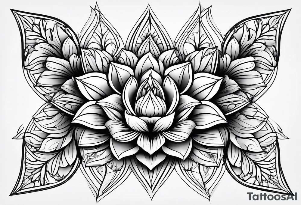 losange fleurs tattoo idea