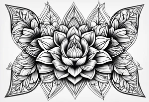 losange fleurs tattoo idea