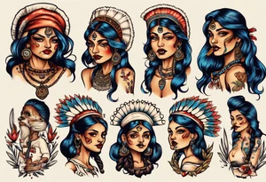 Indian girl tattoo idea