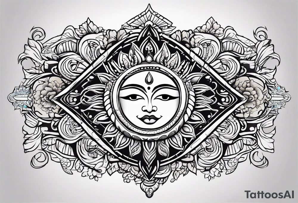 sun, textbox tattoo idea