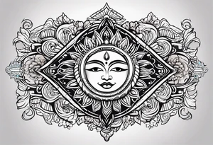 sun, textbox tattoo idea