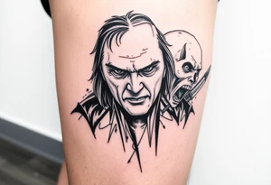 Horror movie character montage tattoo idea