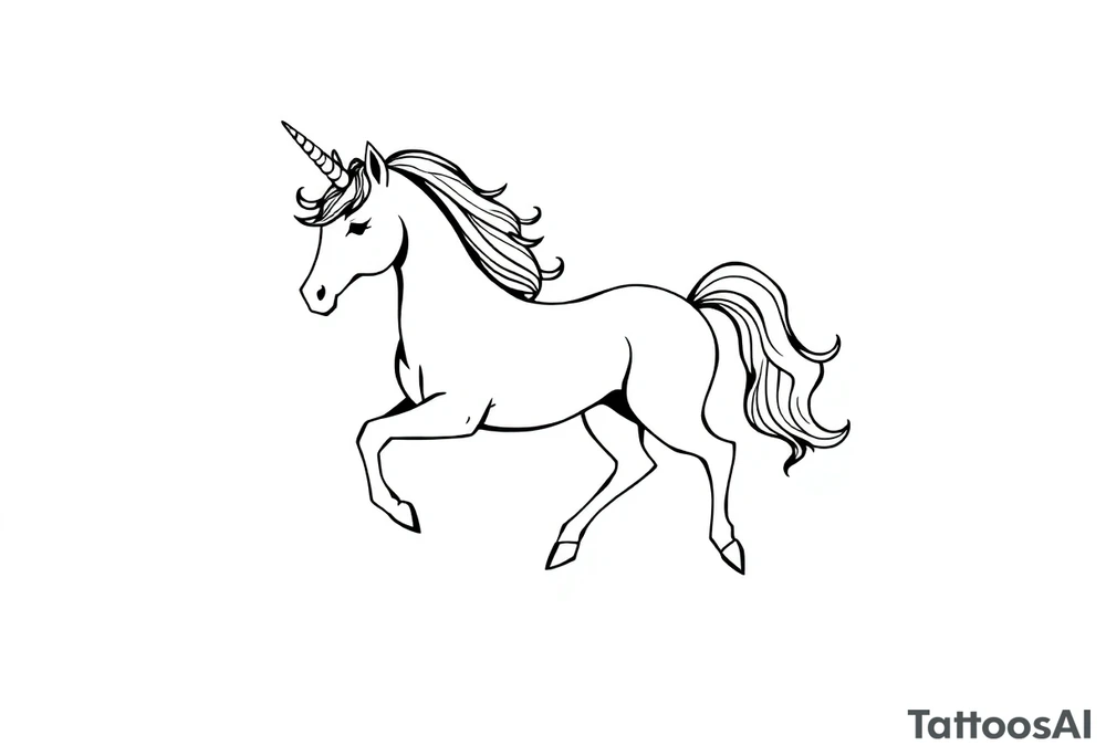 unicorn magical tattoo idea