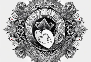Integrity, strength, broken heart ,survivor symbolism tattoo idea