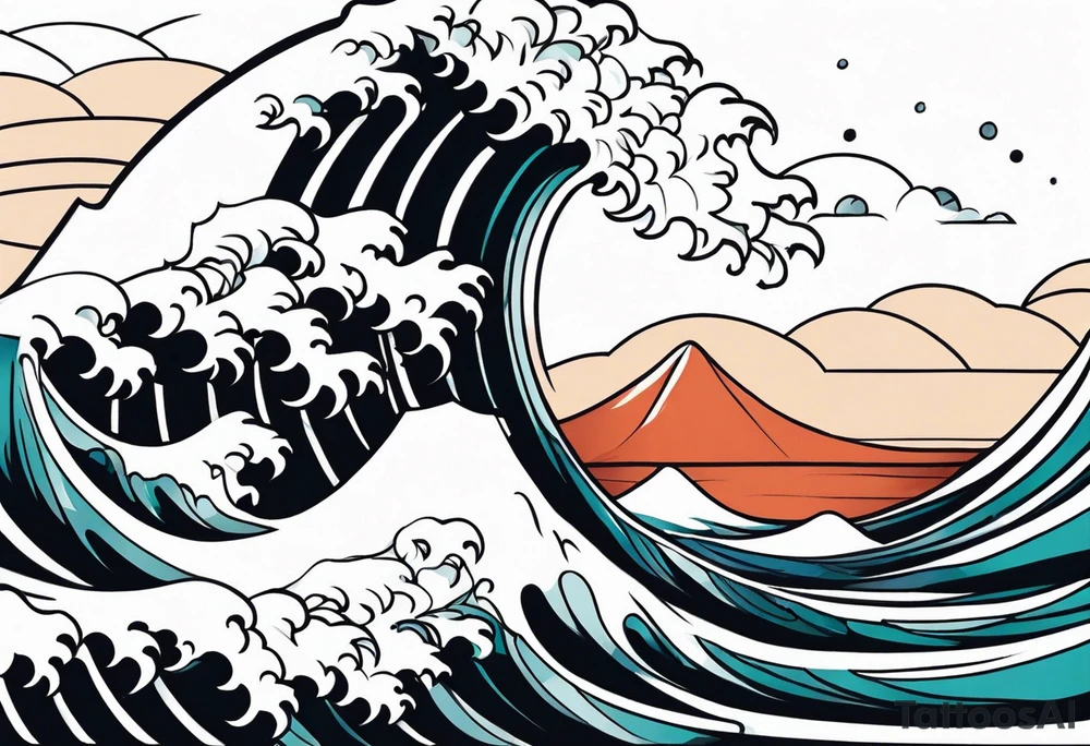 waves tattoo idea