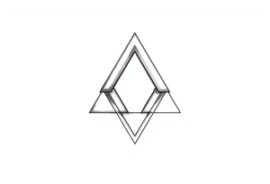 I want three triangles that overlap each other tattoo idea