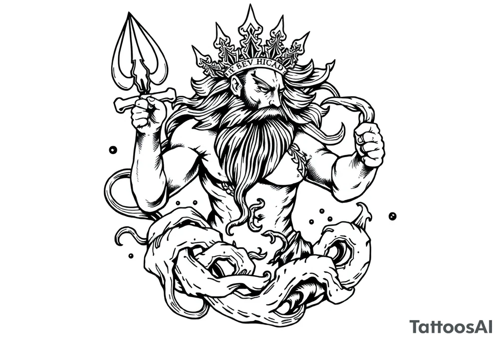 god of sea tattoo idea