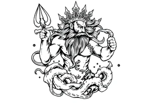 god of sea tattoo idea