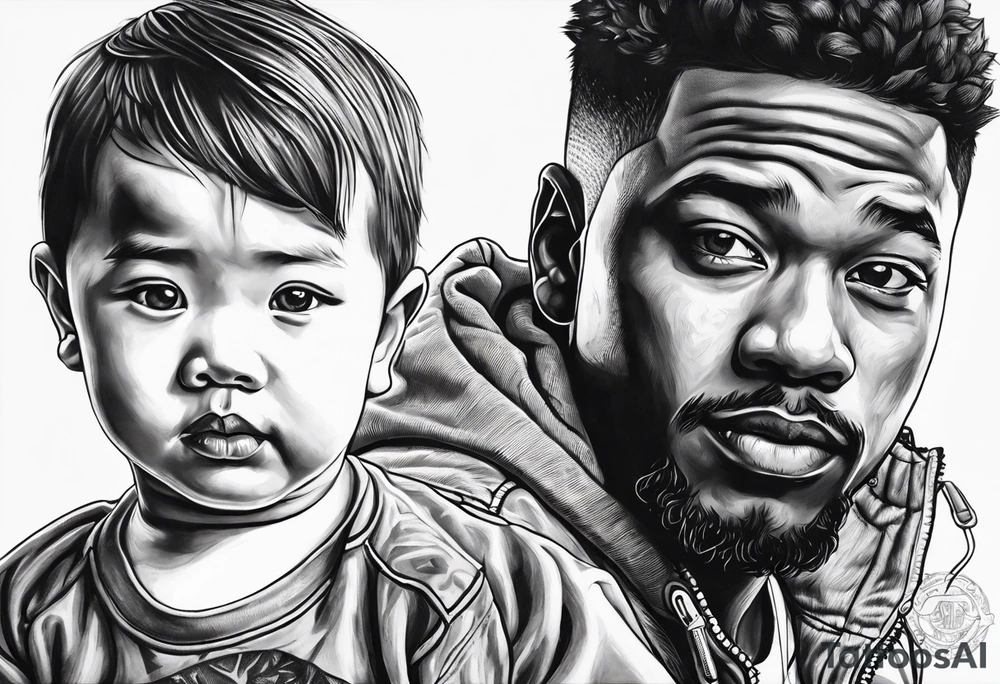 Son without his father finding his way tattoo idea