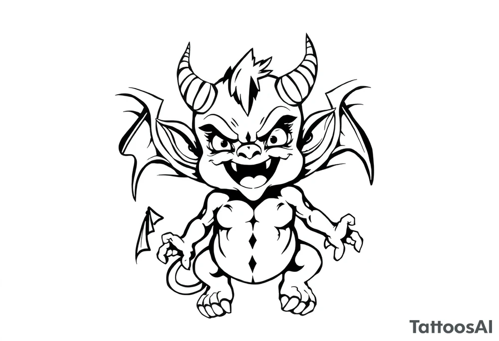 Demon tattoo idea