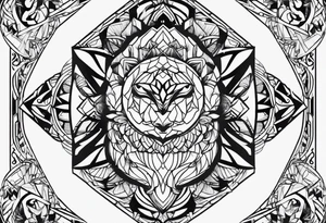 small animal face tattoo idea