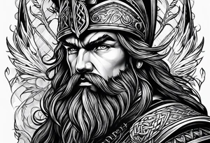 Scottish highland warrior tattoo idea