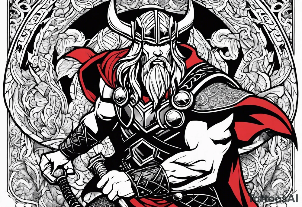 The Mighty Thor looking like the Chris Hemsworth version tattoo idea