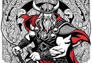 The Mighty Thor looking like the Chris Hemsworth version tattoo idea