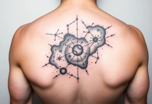 The galaxy with constellations tattoo idea