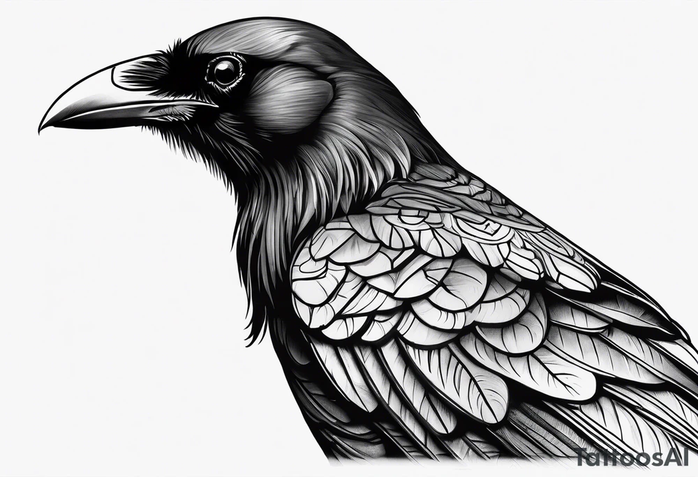 crow looking backwards like sankofa tattoo idea