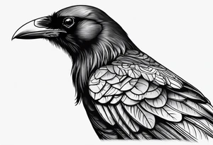 crow looking backwards like sankofa tattoo idea