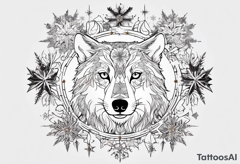 Constellation, animal, snowflake tattoo idea
