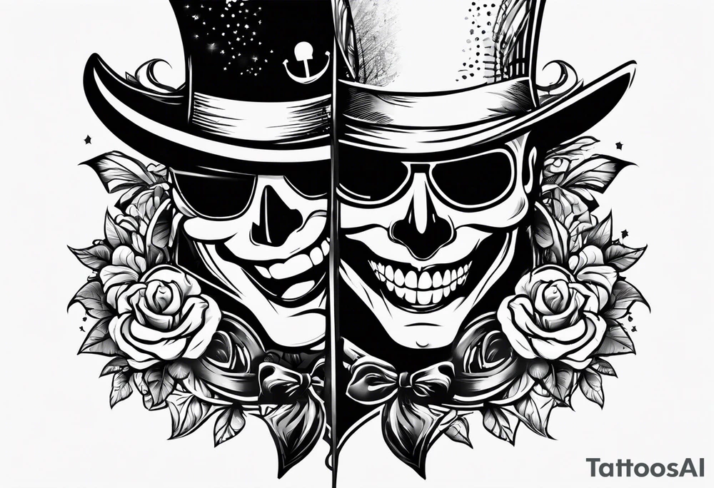 Smile now cry later gangster art tattoo idea