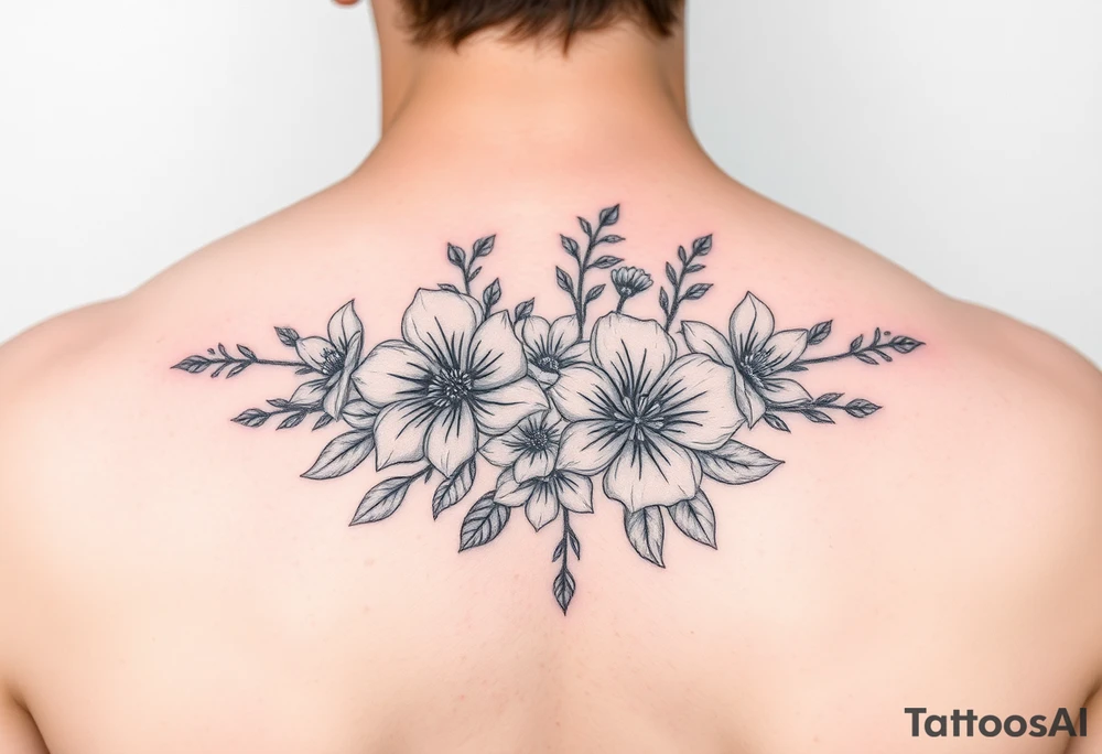 Birth flower bouquet with August August November August and October birth flowers tattoo idea tattoo idea