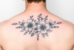 Birth flower bouquet with August August November August and October birth flowers tattoo idea tattoo idea