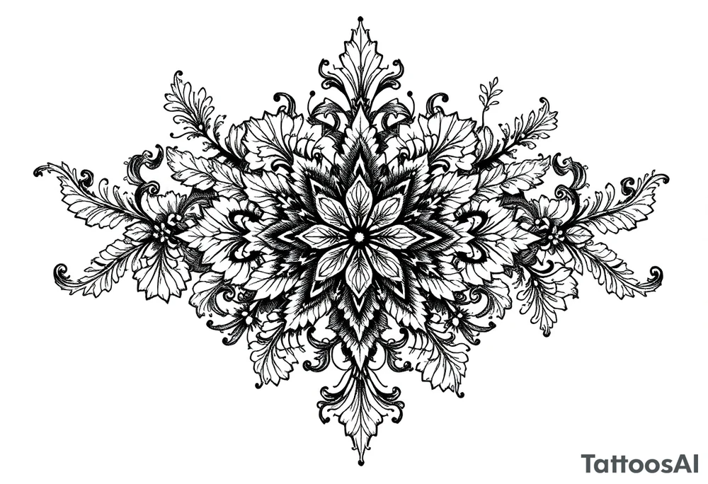 Lace pattern tattoo idea