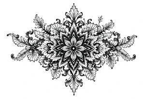 Lace pattern tattoo idea