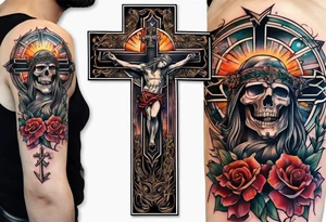 dying on the cross tattoo idea