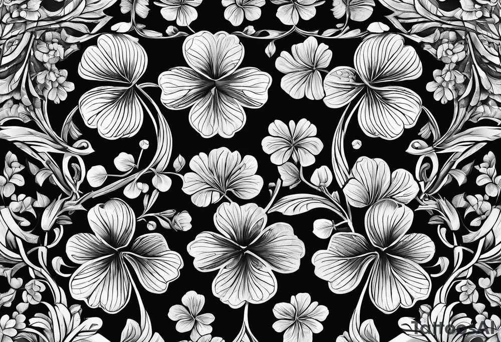 Irish clover tattoo idea