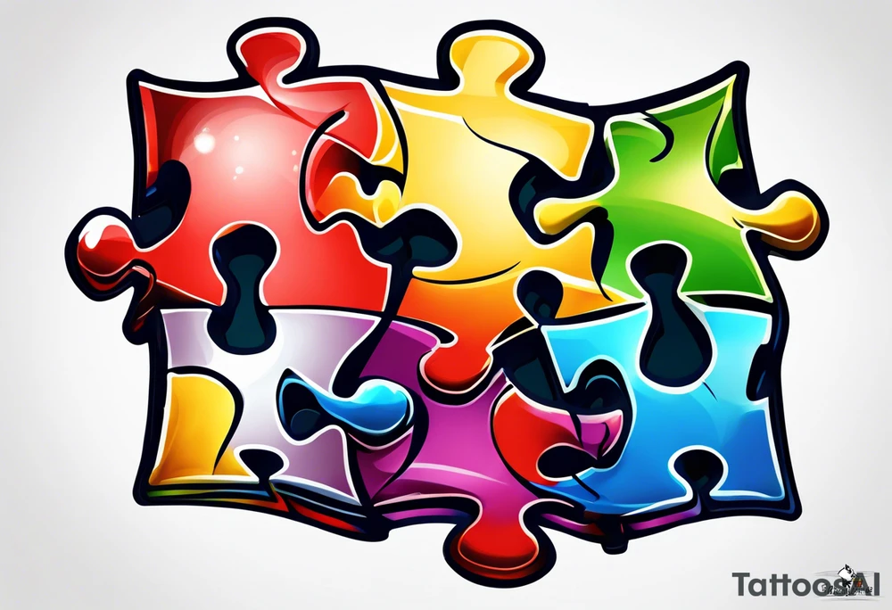 Autism puzzle piece tattoo idea