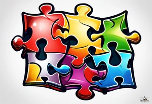 Autism puzzle piece tattoo idea