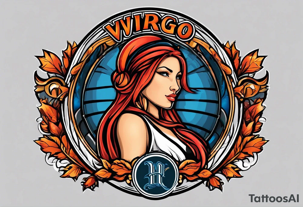 september virgo logo, birth year 2005, birth place detroit , women’s basketball player tattoo idea
