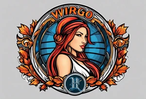 september virgo logo, birth year 2005, birth place detroit , women’s basketball player tattoo idea