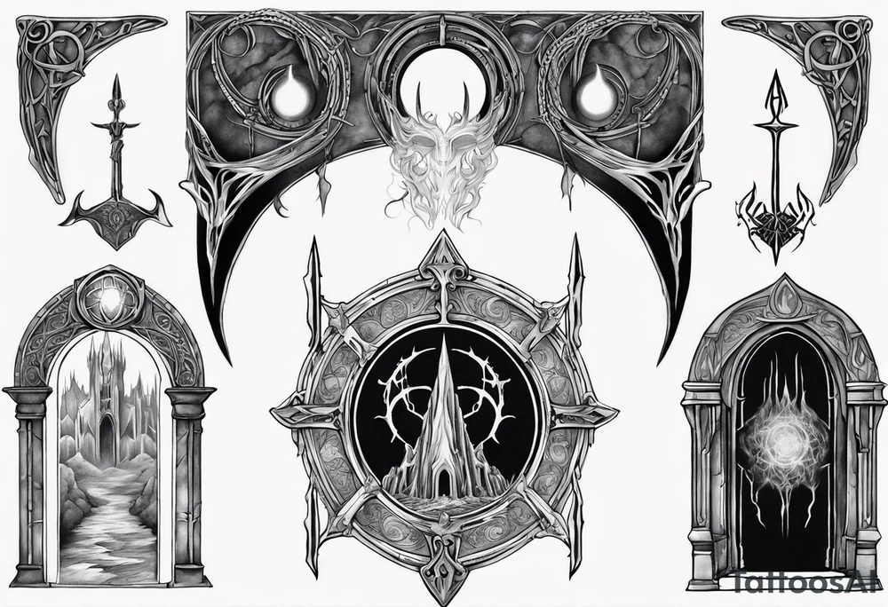 Lord of the rings gate of Moria tattoo idea