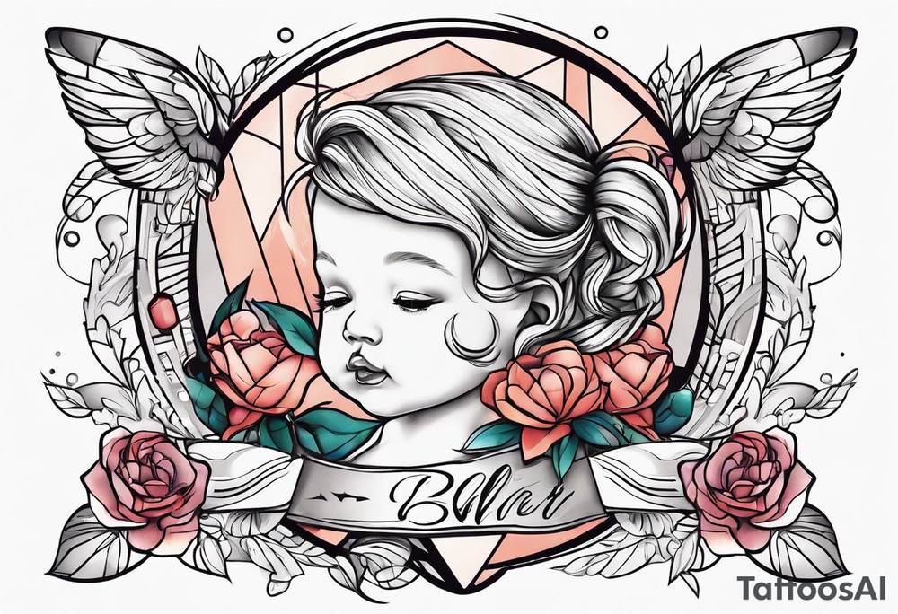 Baby write tattoo idea