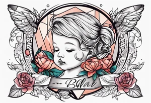 Baby write tattoo idea