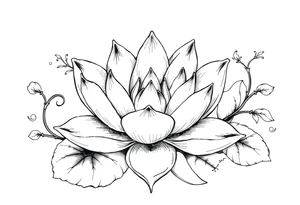 Water lily, earth, air, fire, water, tree, wiccan tattoo idea