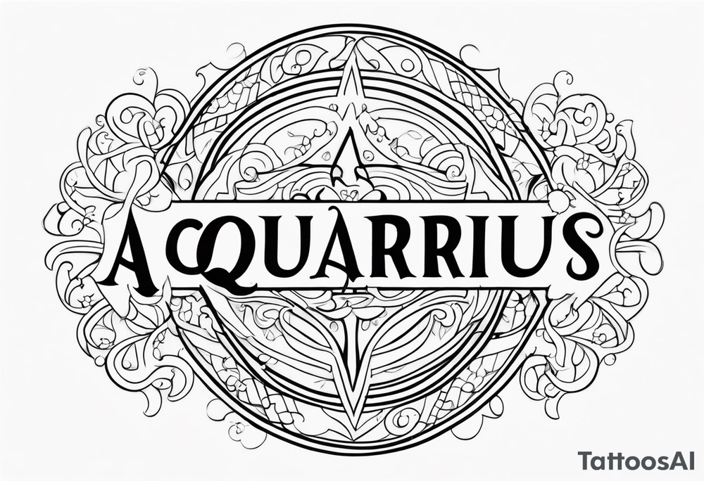 Brinley Kay, Aquarius sign tattoo idea