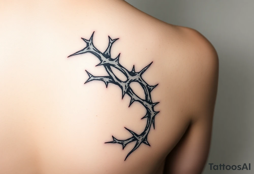 thorns wrapping around my leg tattoo idea