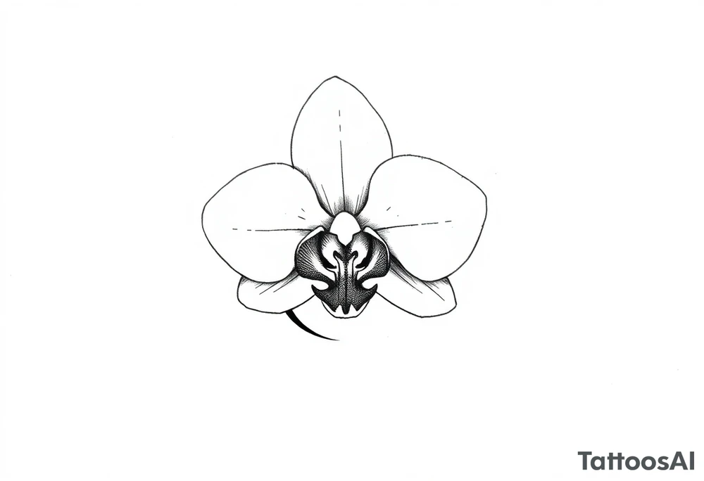Small orchid tattoo idea