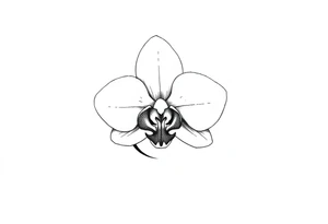 Small orchid tattoo idea