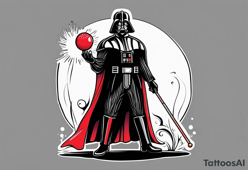Darth Vader playing croquet tattoo idea