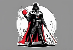 Darth Vader playing croquet tattoo idea