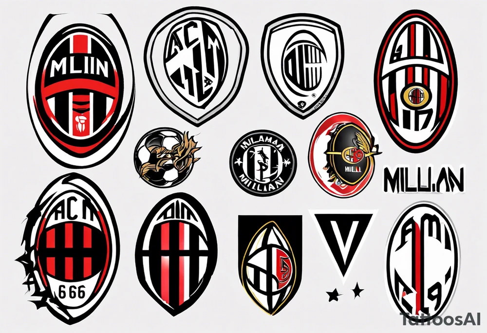 ac milan, soccer, ultras fan tattoo idea