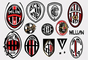 ac milan, soccer, ultras fan tattoo idea