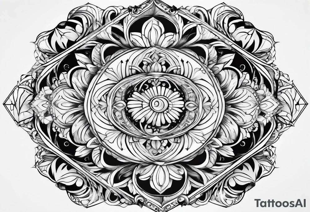 small I e crystal swirl tattoo idea